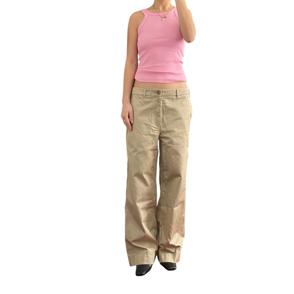 Acne Studios Beige Relaxed Fit Straight Leg Khaki Pants Size IT 42/US 30